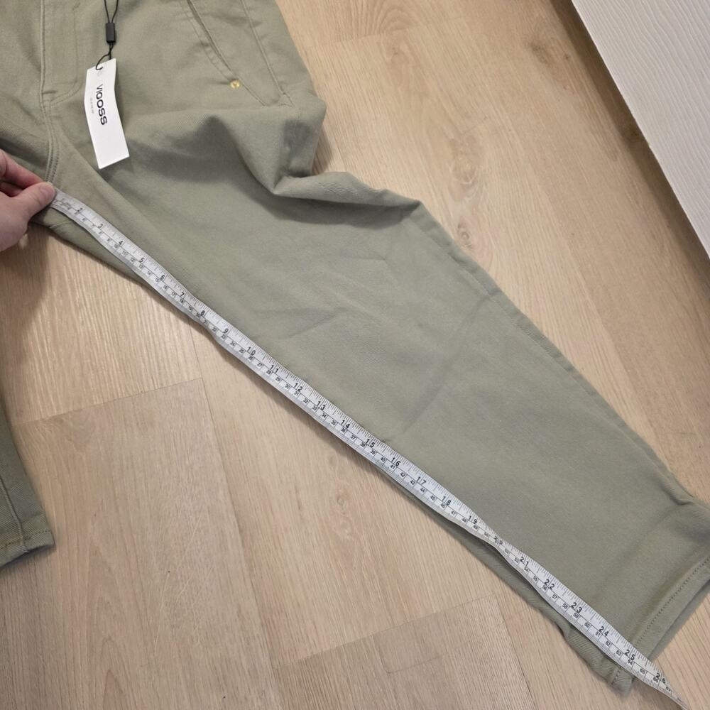 Vigoss Tan Janis Baggy‎ Elastic Waist High Rise Casual Crop Jeans Size 27 - Picture 9 of 11